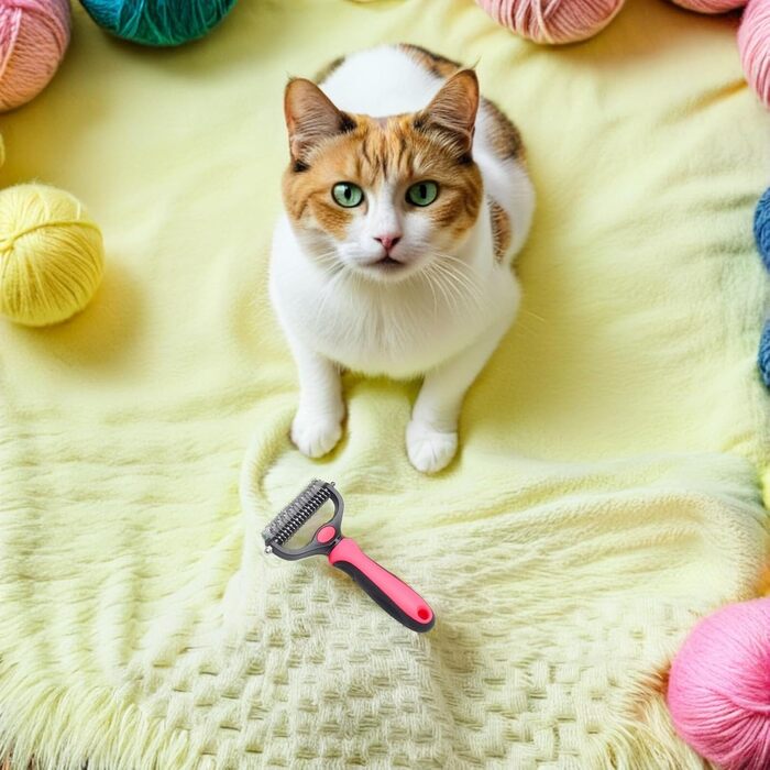 Гребінець для видалення ковтунів для собак та котів (2 шт.) - безболісний підшерстковий гребінець з функцією розпушування та витончення, для професійного грумінгу