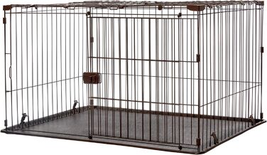 Клітка для собак та котів Iris Ohyama STS-1200TY, 66 см, коричнева, з дахом та замикаючоюся дверима, для внутрішнього та зовнішнього використання
