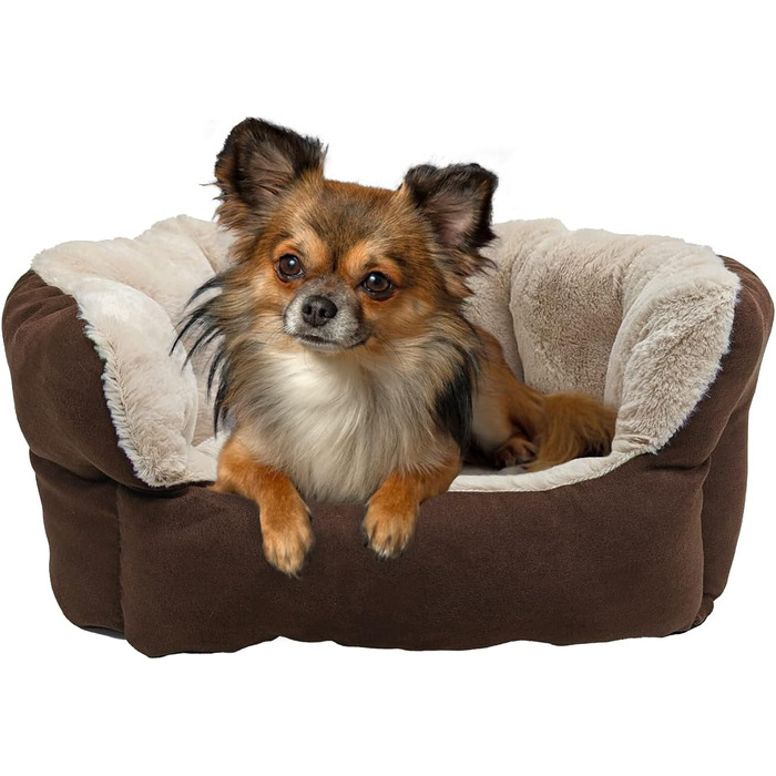 Ліжко для собак і котів Ethical Pets Sleep Zone, двостороння подушка, м'яке, зносостійке, шоколадне, 45,7x40,6 см, для малих порід, преміум-якість, що перемагає нагороди, придатне до прання