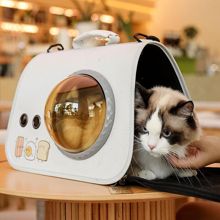 Сумка-переноска для домашніх тварин, легка сумка-переноска через плече, зручна переноска для собак та котів (J)