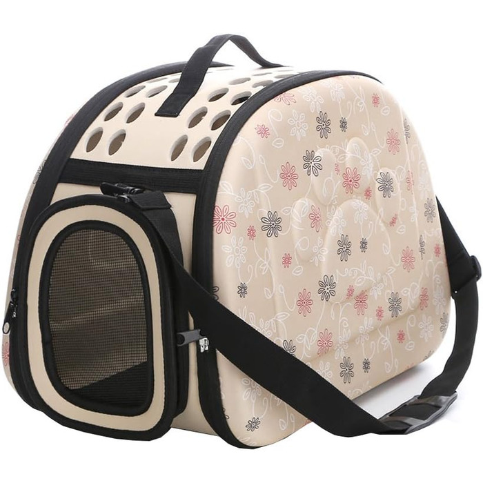 Транспортна переноска для собак та котів, комфортна, для подорожей на вулиці, середня, бежева