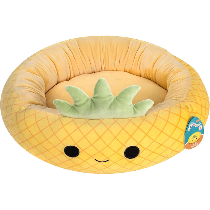 Ліжко для домашніх тварин Squishmallows Maui Ананас 50 см, офіційний плюш Jazwares, супер м'яке