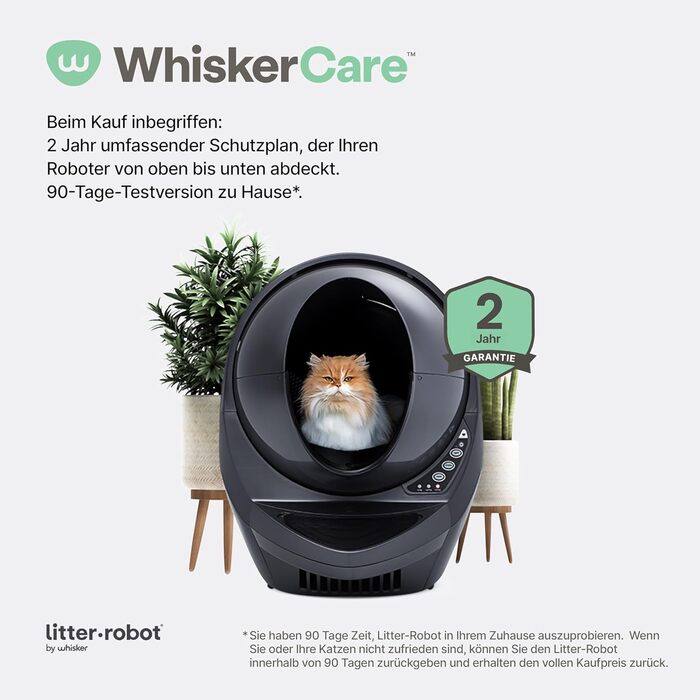 Автоматичний туалет для котів Litter-Robot 3 Connect Whisker, сірий, самочистка, антипах, для будь-якого грудкуватого наповнювача