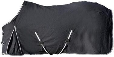 HKM 3030 Демісезонна стайняна попона для коня, чорна, 145 см