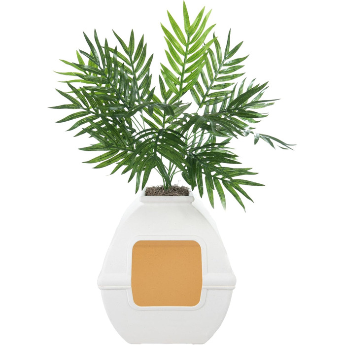 Квіткова кімната для кота Courtyard від Good Pet Stuff: закритий лоток з фільтром, легкий у догляді, біла береза