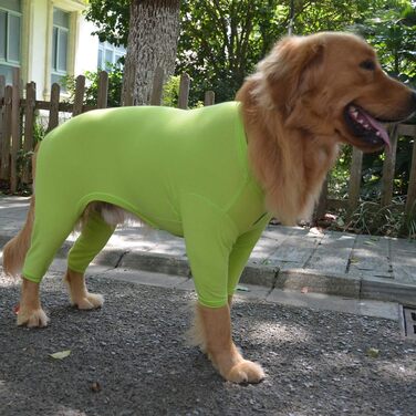 Комбінезон для собак Lovelonglong, бавовна, 4 лапи, великий/середній розмір XXL, зелений (для собак вагою ~27 кг)