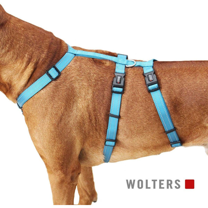 Шлея для собак Wolters Soft & Safe No Escape M 40-50 см, бірюзова