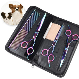 Набір для стрижки тварин QUNINE: професійні ножиці, тример, гребінець для собак та котів