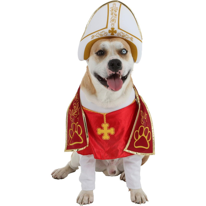 Костюм для домашнього улюбленця Папа-пес California Costume, червоно-білий, розмір Large
