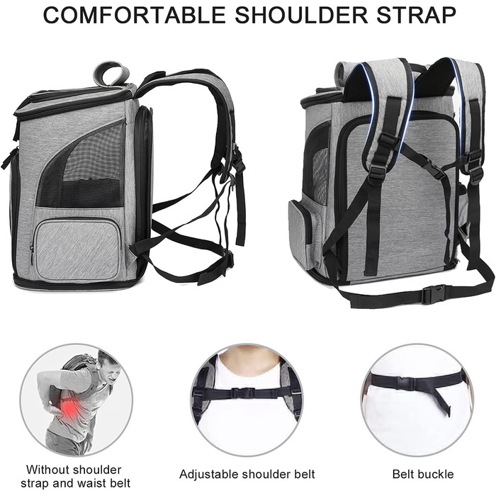 Рюкзак для собак, дихаючий, складаний, переноска для тварин, рюкзак-переноска для собак та котів