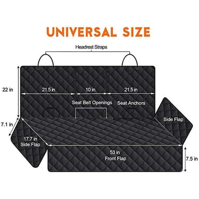 Накидка на сидіння автомобіля для собак Opel Mokka X 2016-2019, водовідштовхувальна, антикіготна, протиковзна