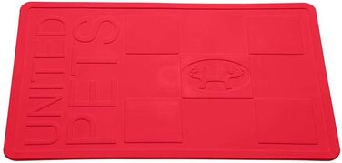 Підкладка під миску для собак та котів Mustafà Design, Made in Italy, червона, розмір M, антиковзаюча