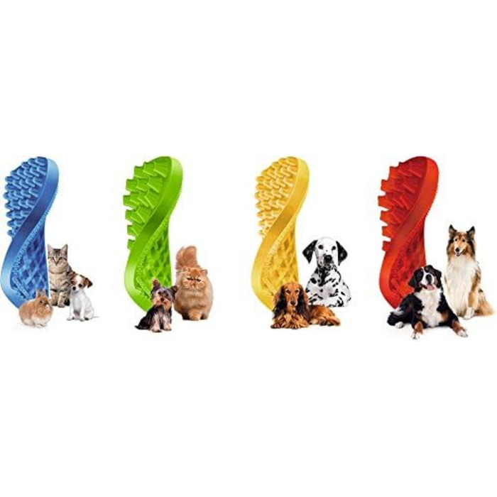 Щітка для кішок Pet+Me PETM005 для довгошерстих, зелена