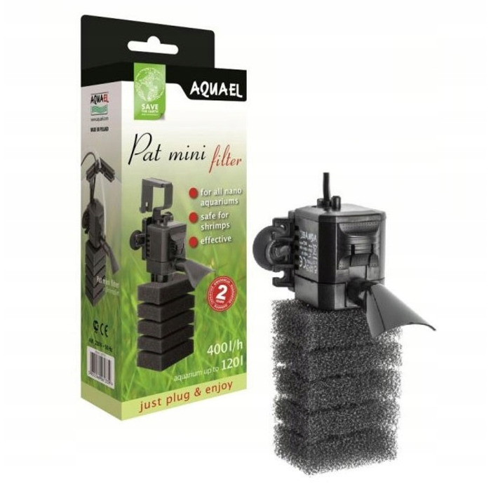 Внутрішній губковий фільтр Aquael, 400 л/год, з регулюванням продуктивності