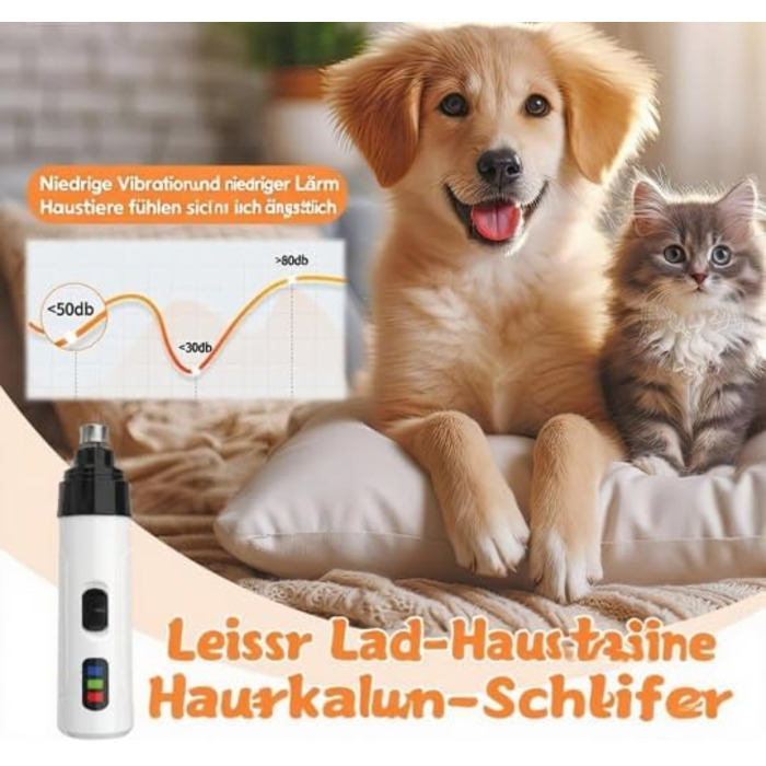 Триммер для собак FOGOIN Orthopfote Pro - професійний інструмент для догляду за кігтями, тихий, з регулюванням швидкості, для дому