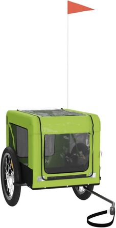 Причіп для велосипеда, переноска для собак, зелений 63x123x66 см