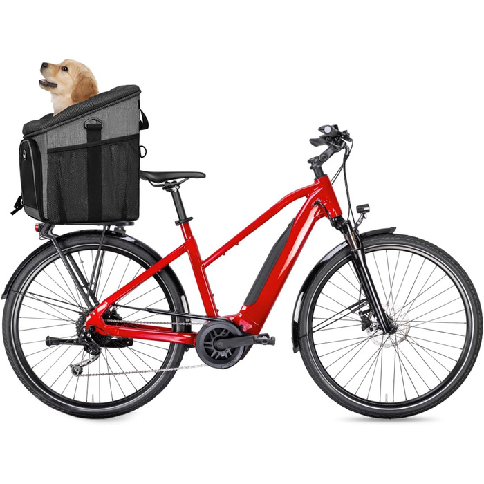 Велосумка для тварин Lixada: переноска-кошик для собак та котів, складна, з сіткою, для малих та середніх порід