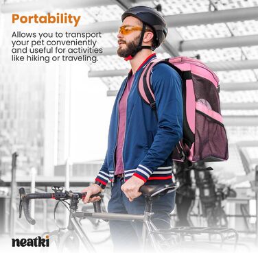Рюкзак-переноска для тварин Pink: зручний, з вентиляцією, для подорожей
