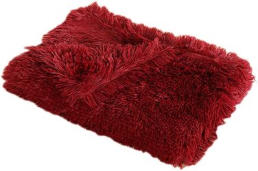 М'яка флісова ковдра для собак та котів, 78x54 см, червона
