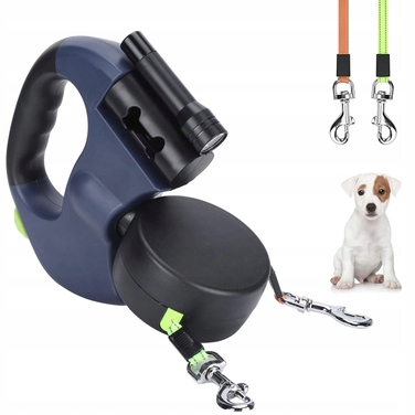 Регульований подвійний рулетка-повідець для собак 3M з LED-підсвіткою