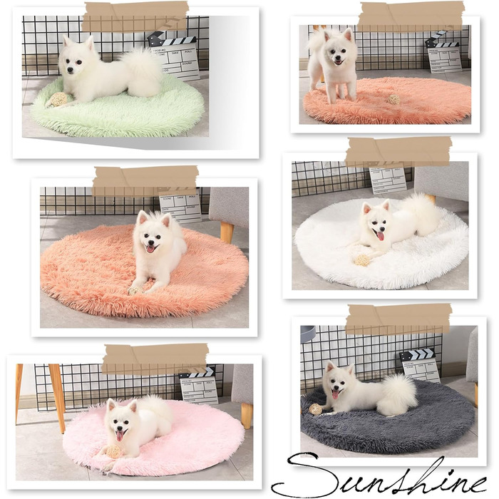 PETCUTE М'яке ліжко для собак, великих та середніх порід, 60х60 см, рожеве