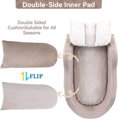 Автокрісло для собак, бежево-хакі, для малих порід (0-6,8 кг)