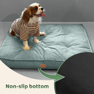 Килимок для собак Pettidot 70x55 см, зелений, знімний чохол, лежанка для собак середніх та маленьких порід