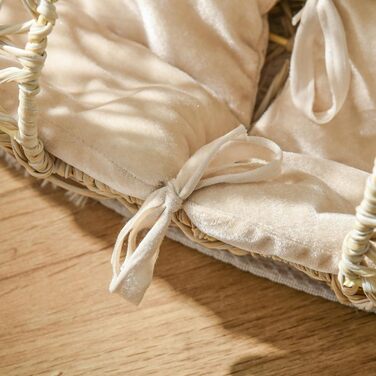 PawHut Корінь для котів з ротангу, 78x69x22 см, з м'яким подушкою, 3 входи, тунель для котів, натуральне дерево