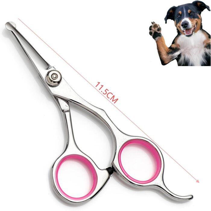 Професійна 5-в-1 фен для собак: ножиці з нержавіючої сталі, безпечні, прямі та філігранні ножиці, ножиці для стрижки та грумінгу, гребінець (рожевий)