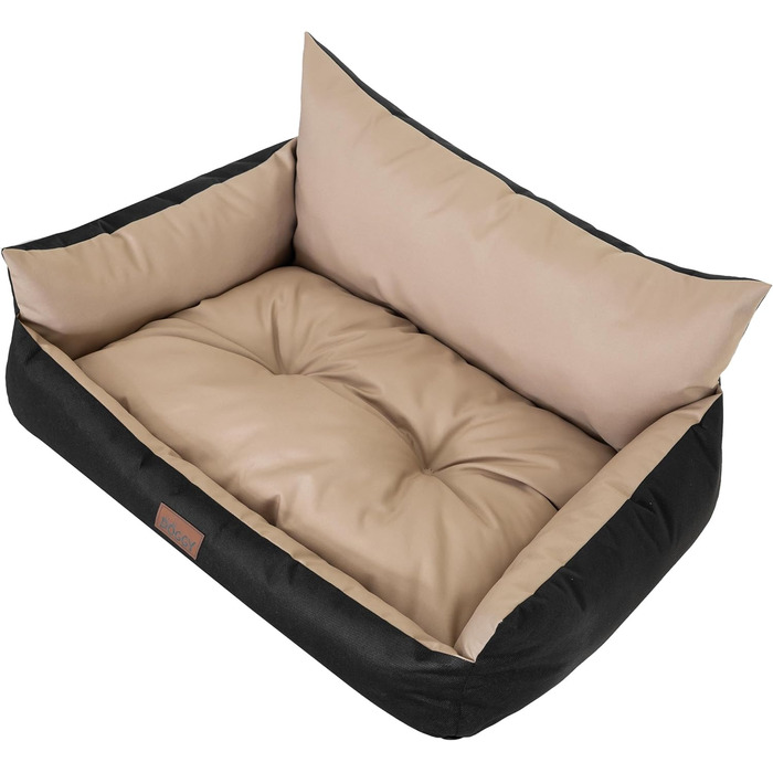 Лягушка для собак - лежанка для маленьких, середніх та великих собак - лежанка для домашніх тварин - собаче ліжко - матрац для собак - лежанка для тварин - розмір 64x49 см - бежевий