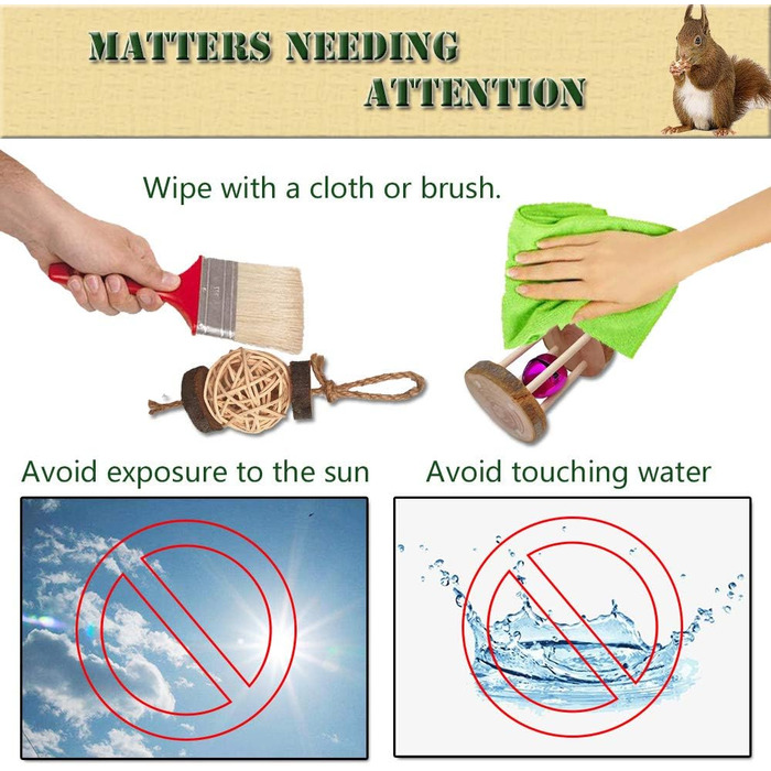 Іграшки для гризунів Goter: набір з 10 шт. з яблуневої деревини. Іграшки для хом'яків, щурів, шиншил. Натуральні ласощі та аксесуари для тварин.