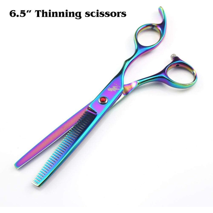 Професійний набір для стрижки собак, 16,5 см, нержавіюча сталь, довговічний. Включає витончувальну ножицю та гребінець для догляду за шерстю. Ідеальний інструмент для грумінгу собак та котів.