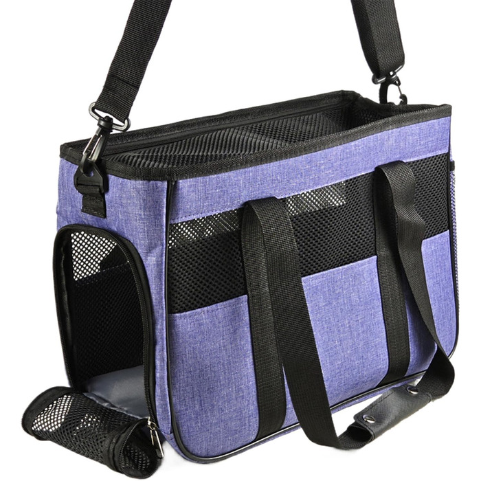 Сумка-переноска для собак та котів Ruwshuuk, багатофункціональна, з кишенями, дихаюча, для прогулянок, подорожей, кемпінгу, відпочинку, активного відпочинку (фіолетова)
