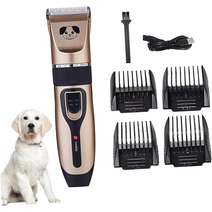 Ножиці для собак Beavorty з керамічним лезом, R-подібний кут, тиха та потужна модель для безпечного догляду за шерстю