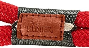 Нашийник для собак Hunter OSS, мотузковий, з карабіном з латуні, морський стиль, L-XL (червоний, S)