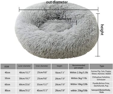 Крісло-ліжко для собак, котів: м'яке, миється, для великих, середніх та маленьких собак. Біле (50 см, світло-сіре)