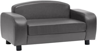 Диван для собаки vidaXL сірий 80x50x40 см штучна шкіра, лежак для тварин