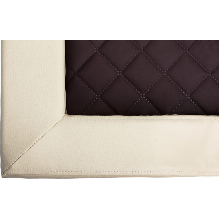 Ліжко для собак, лежанка, м'яка подушка, матрац для собак, 75x50 см, BEIGE, ECO-LEDER, коричневий матрац