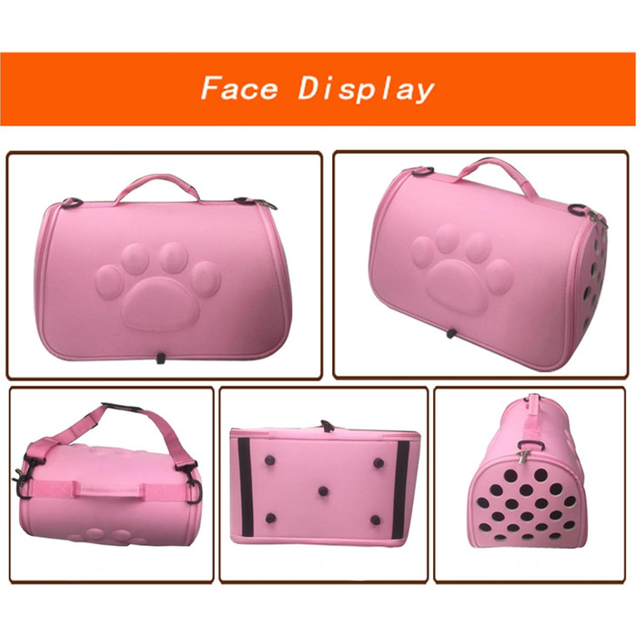 Транспортна переноска для котів та цуценят, рожева. Зручна, дихаюча переноска для котів та собак. Ідеально для подорожей, авто та ветеринара.