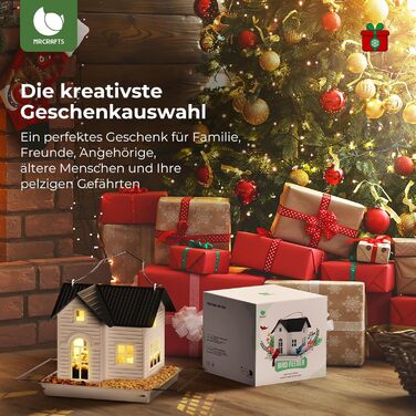 Сонячна годівниця для диких птахів Mrcrafts, металева підвісна годівниця з LED підсвіткою
