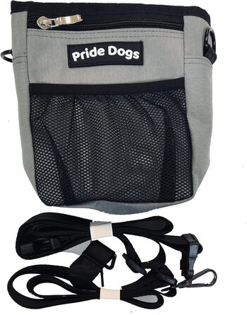 Pride Dogs Преміум сумка для ласощів для собак - Міцна та практична, з великим об'ємом - Ідеальна для дресирування та прогулянок - з дозатором для відходів та подовжувачем ремінця