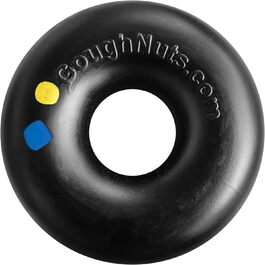 Goughnuts надміцна іграшка-кільце для собак, каучук, для великих порід 27-55 кг, чорна, 15 см – практично не знищувана іграшка для потужних жуваків