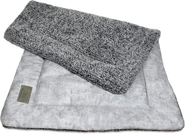 Підстилка для собак KaraLuna, 80 x 55 см, сіра. Легка, миється, 3 розміри. М'яка підстилка-коврик для собак