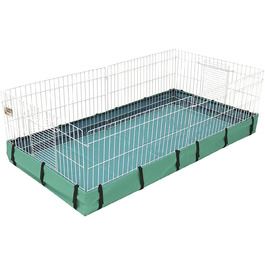 Клітка для морських свинок MidWest 119x61x36 см, біло-зелена, пластиковий піддон
