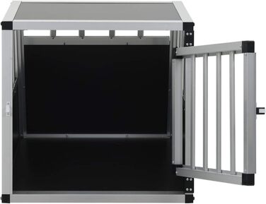 Транспортна переноска для собак Gecheer, складана переноска для великих собак XXL, алюміній та MDF, для безпечного транспортування в автомобілі (54 x 69 x 50 см)