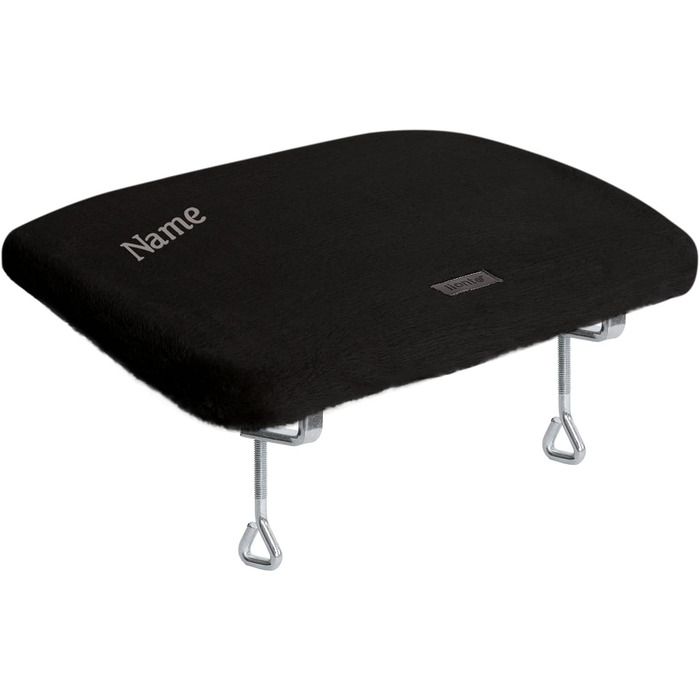 Кігтечка-ліжко для котів Lionto на підвіконня, 35x50 см, з м'яким плюшем, без свердління, знімний чохол, до 15 кг, темно-сірий (з написом)