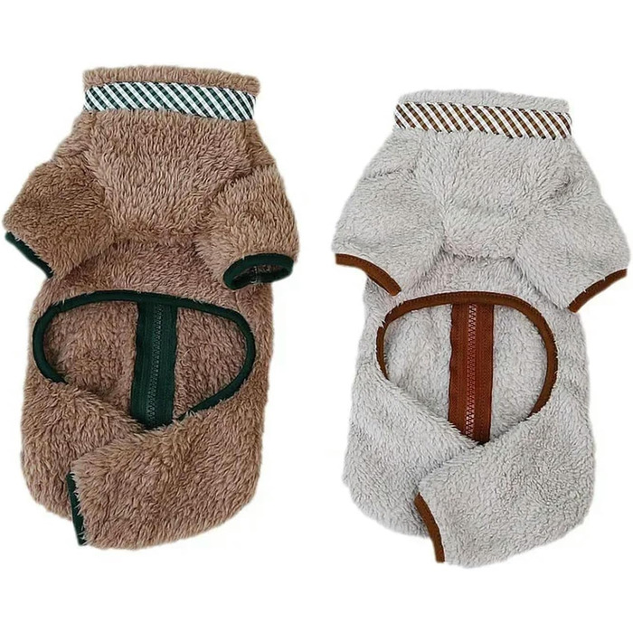 Теплий зимовий комбінезон для собак, термо-піжама з ніжним матеріалом, коричневий, L