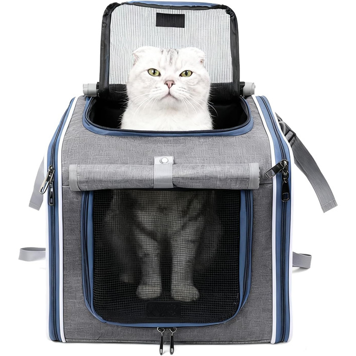 Корзина для собак Kixolazr на велосипед, портативна, складана, для прогулянок, безпечна, для подорожей, сімейна, також для котів