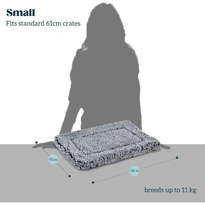 Міцне ліжко для собак Stoutwool - стійке до гризіння, для маленьких порід, 58x41x5 см, сірий