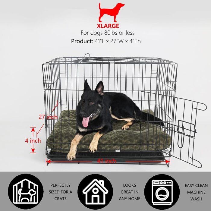 Клітка для собак середнього розміру з м'яким ліжком, 76,2 см, до 18 кг, зелена